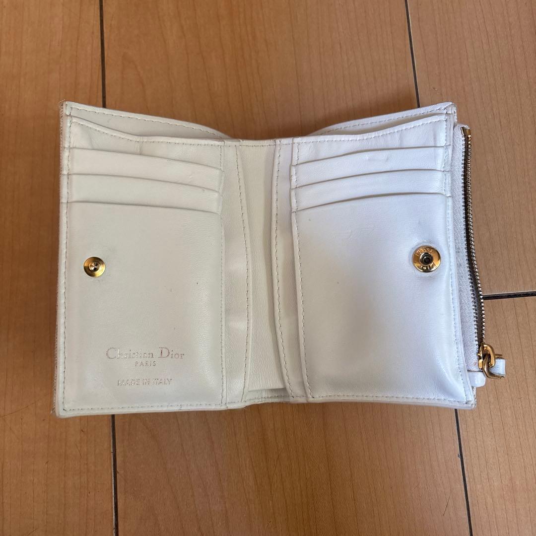 Christian Dior 二つ折り財布 ホワイト