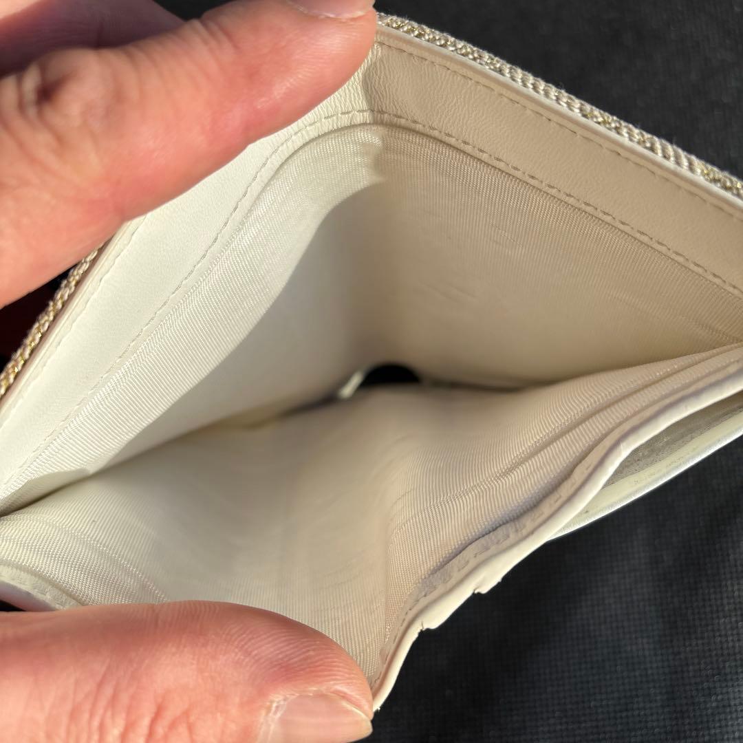 Christian Dior 二つ折り財布 ホワイト