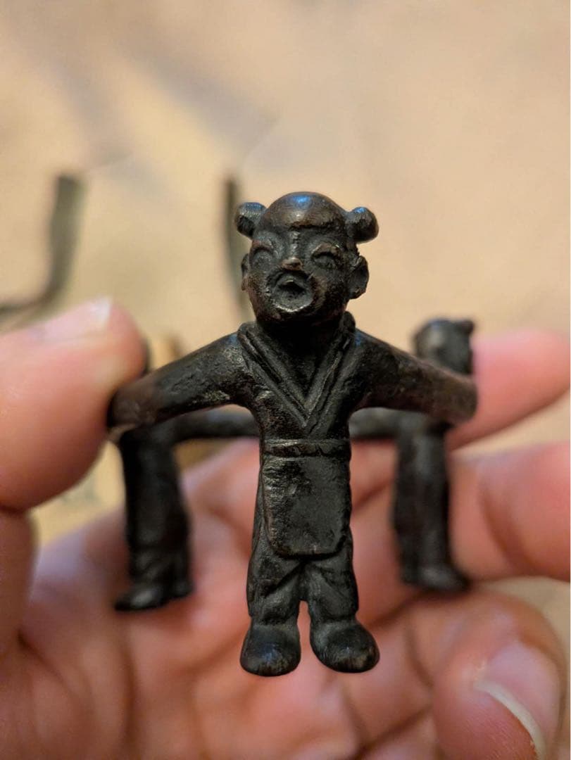 金属製 茶道具 人形デザイン