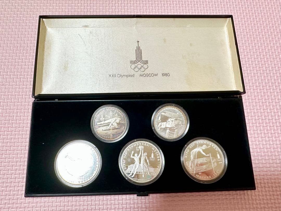 モスクワオリンピック 1980年 記念メダル5枚 ケース付