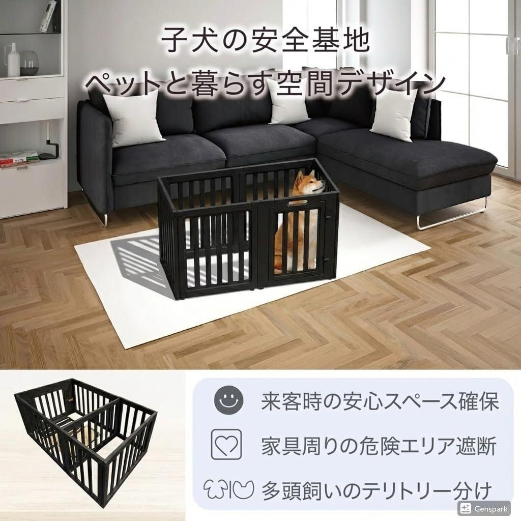 ペットサークル ペットケージ ペットフェンス 犬用 組立工具不要 二重ロック設計