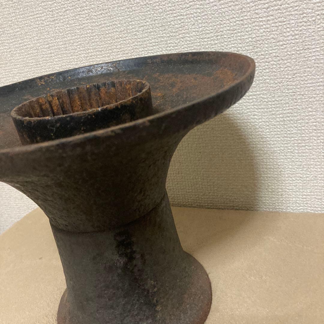 伝統工芸 薄端 花器 水盤 金属製 鉄製 花瓶 華道 金属工芸品