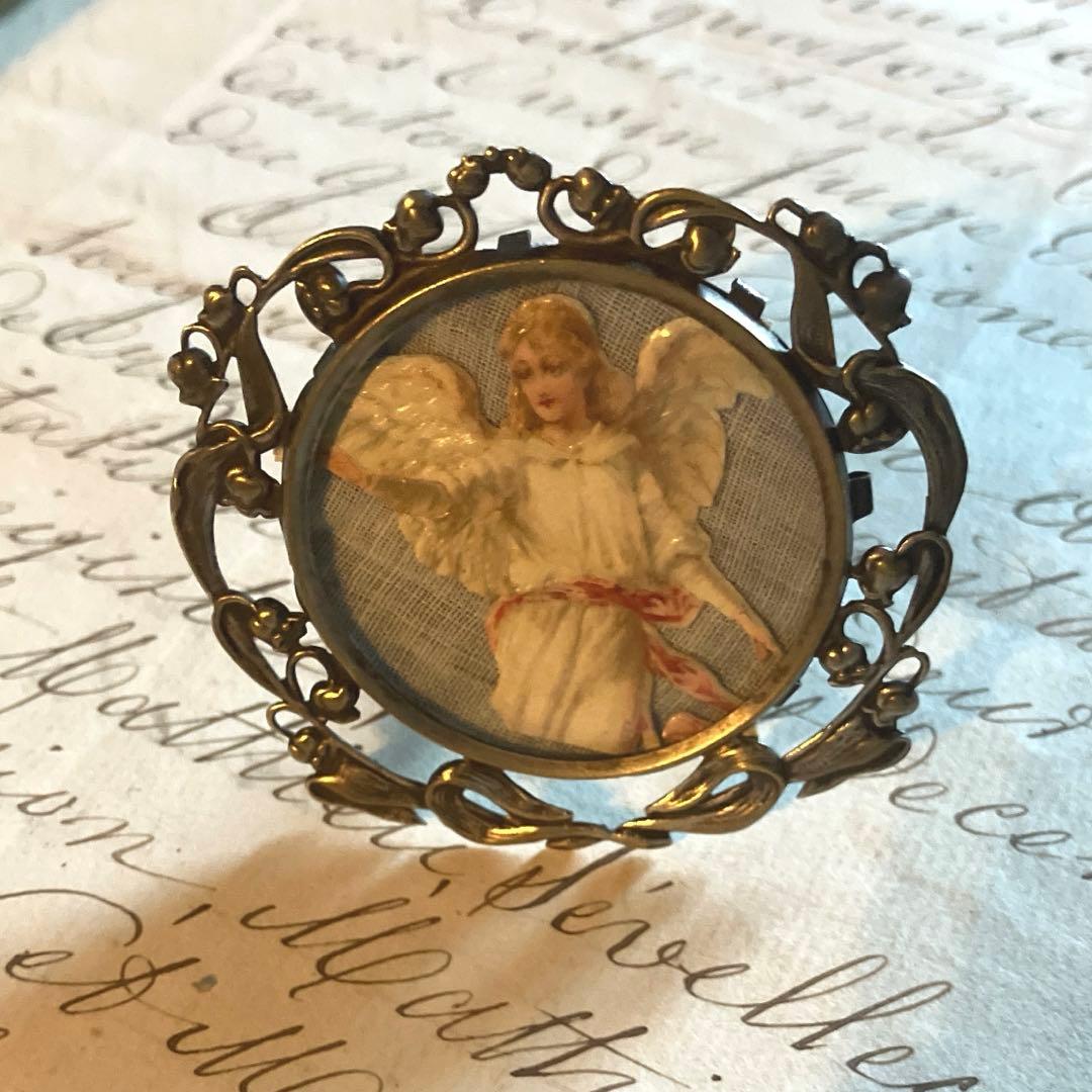 フランスアンティーク鈴蘭フレーム　純銀　シルバー　額装　希少