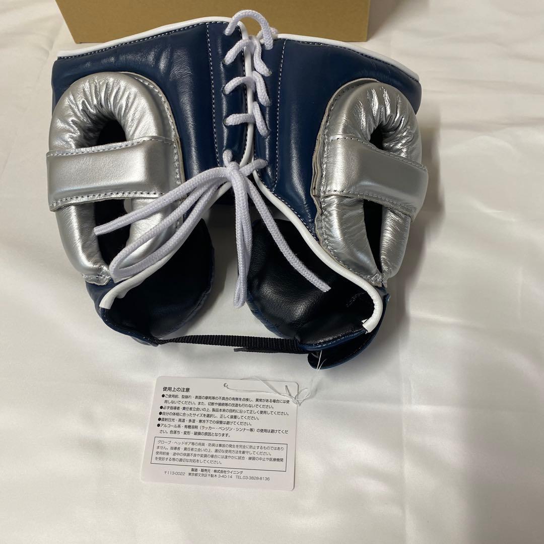 た*た様 新品未使用Winning ヘッドギア ネイビー シルバーLサイズ