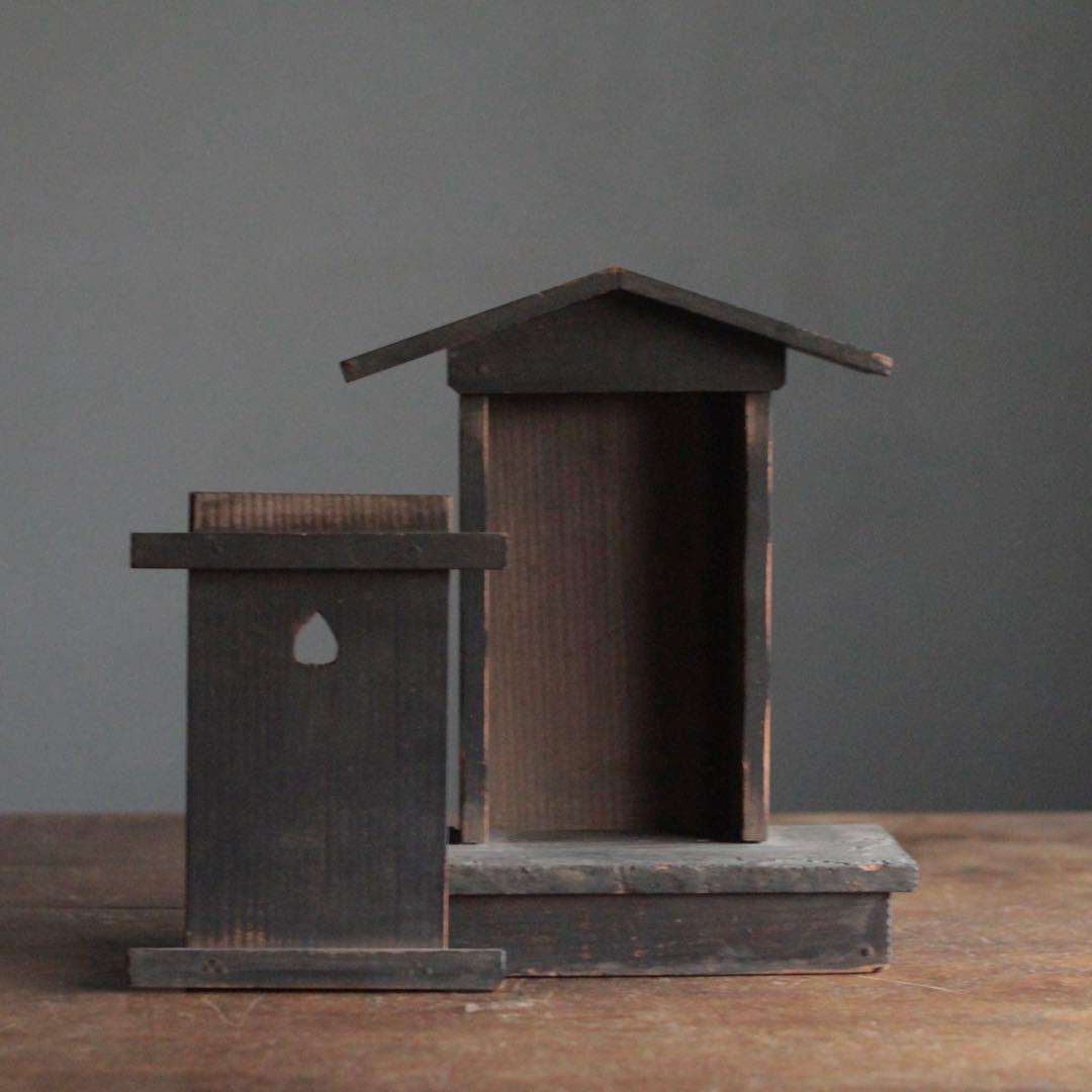 古い 木製 厨子 嵌め込み式 古美術 古道具 アンティーク オブジェ