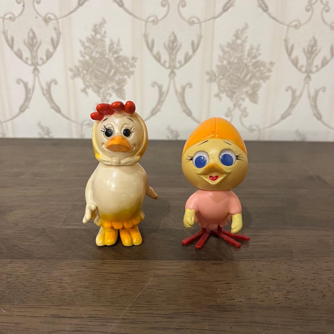 【アンティーク】ブルマァク カリメロ チェシラ＆プリシラ ソフビ人形 2体まとめ