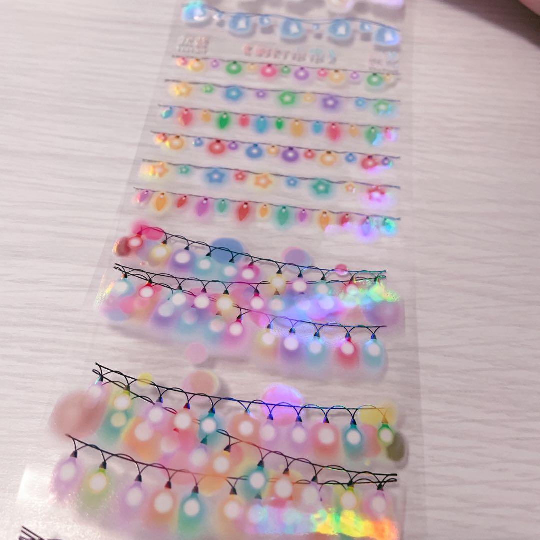 【No.0035】海外マステ　切り売り　彩灯串串　ガーランド