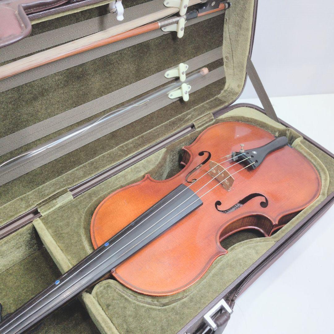 P578 Franz Sandner バイオリン 弓 肩当て ケース付 ドイツ製