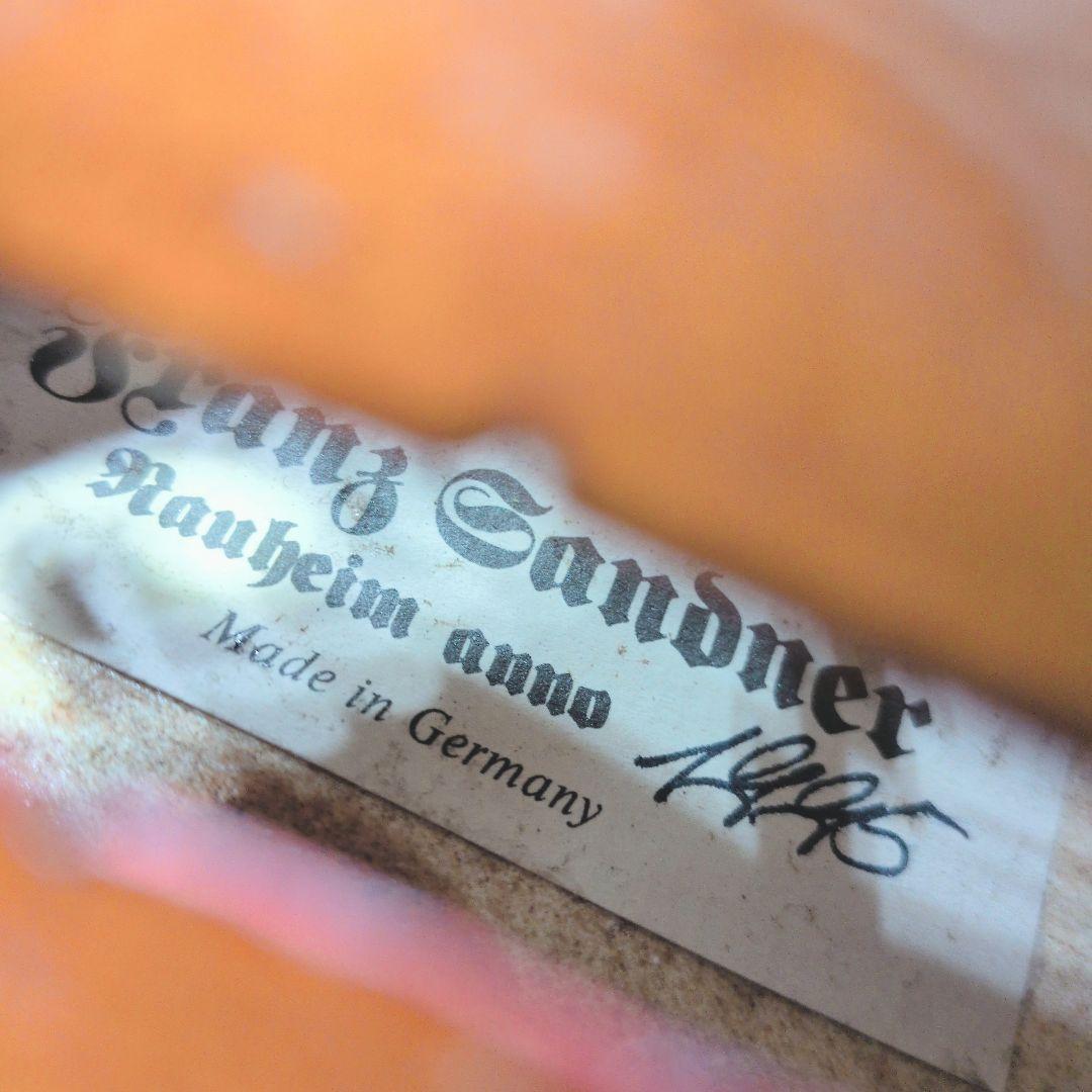 P578 Franz Sandner バイオリン 弓 肩当て ケース付 ドイツ製