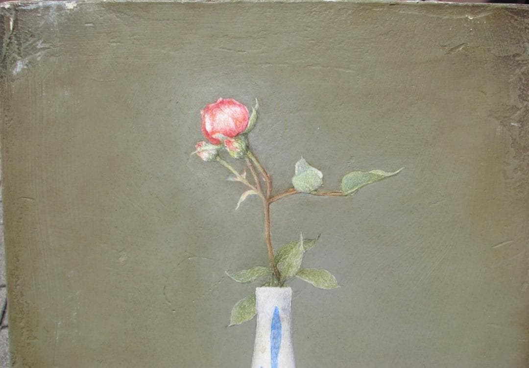 リアリズムの精髄,戸嶋但「紅薔薇」4号油彩