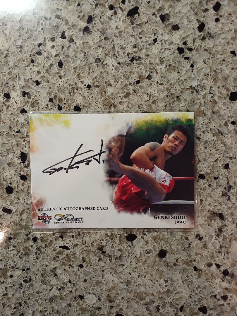 BBM 2018 インフィニティ　須藤元気　直筆サインカード　/88