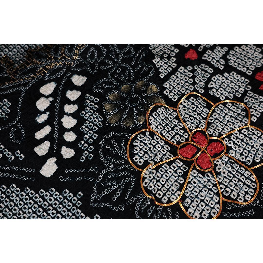 人気総絞り！振袖6点セット■丈168.5cm帯新品帯締めフルセット成人式NI27