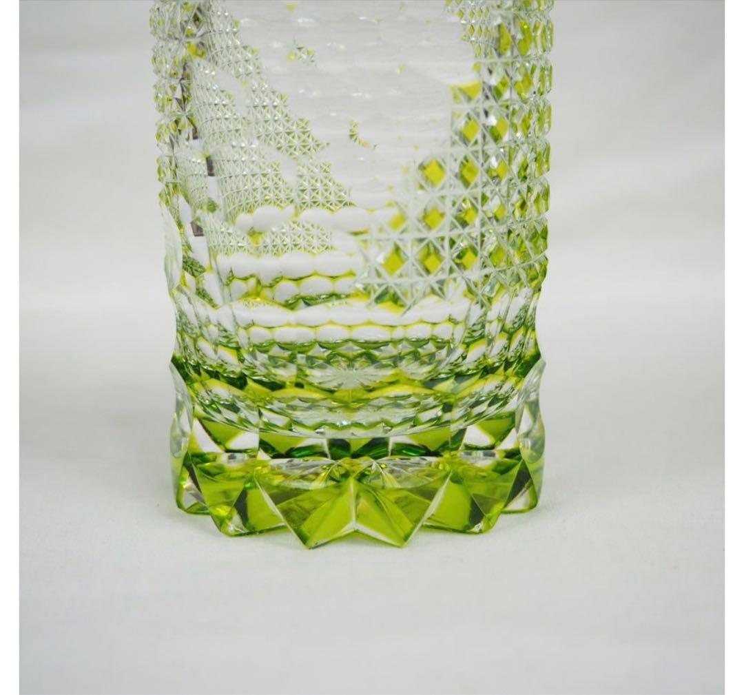 送料無料　伝統工芸士篠崎清一作　江戸切子グラス2点　篠崎硝子