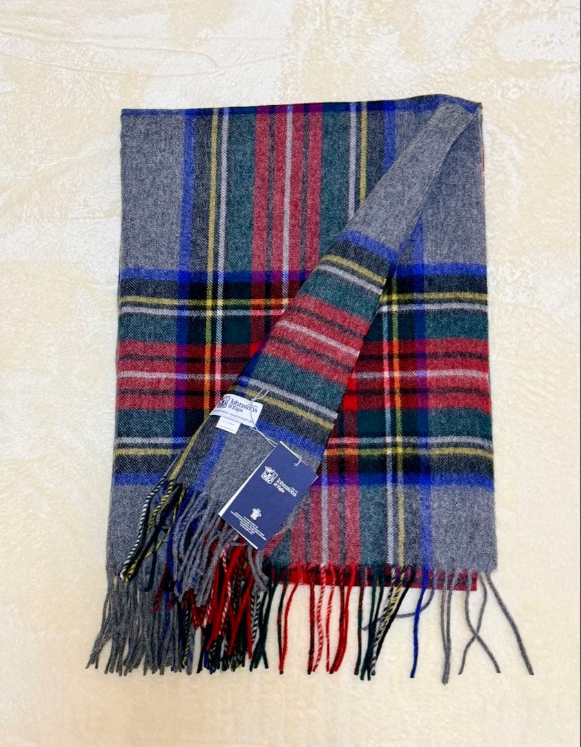 【連休限定お値下げ】ジョンストンズ　大判 マフラー ストール グレースチュワート