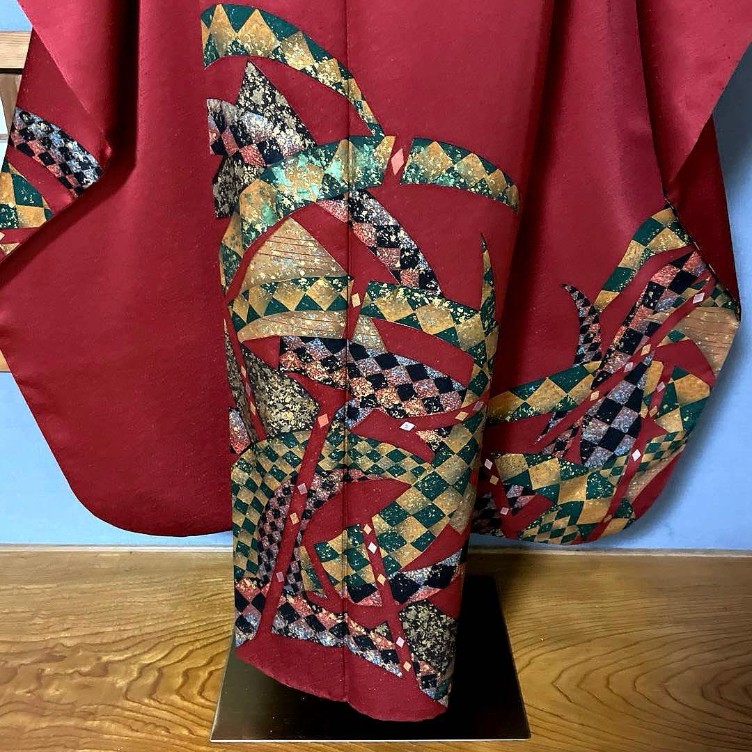 振袖フルセット　高身長　手描き友禅　コシノブランド　成人式振袖　振袖　裄丈68