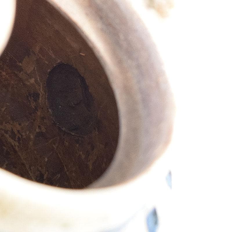 煎茶道具　益子焼　染付花文　大きめ急須　茶壷　時代箱　C　R8055C