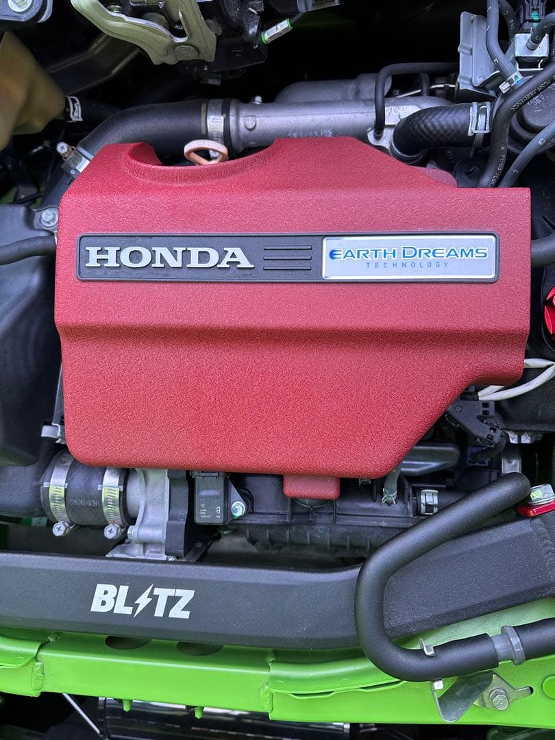 赤結晶塗装 S660JW5 エンジンカバー &オイル、ラジエーターキャップ