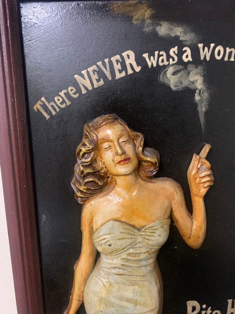 激レア！1940' Rita Hayworth Gilda映画看板レリーフアート