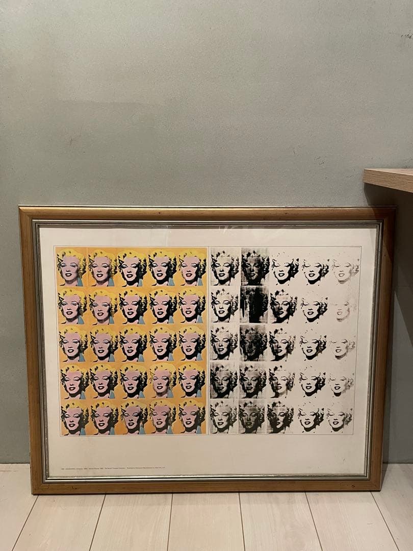 希少品　アンディーウォーホル　モンロー　ポスター　額縁付き