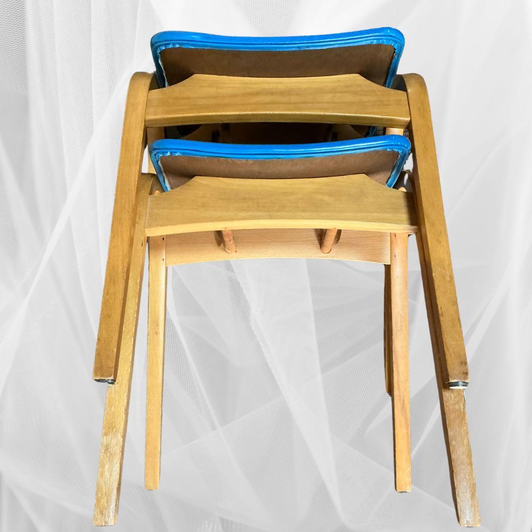 秋田木工　スタッキングスツール　2脚　ヴィンテージ