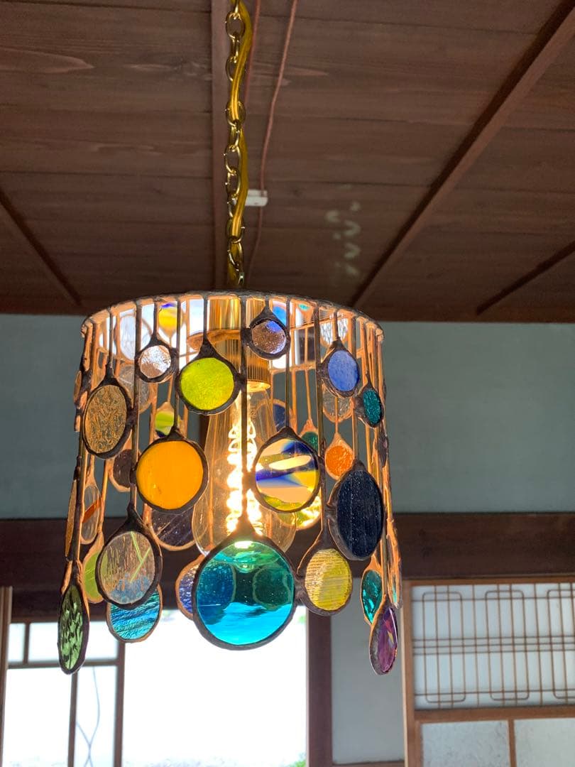 ガラスランプ　ペンダントライト　天井照明