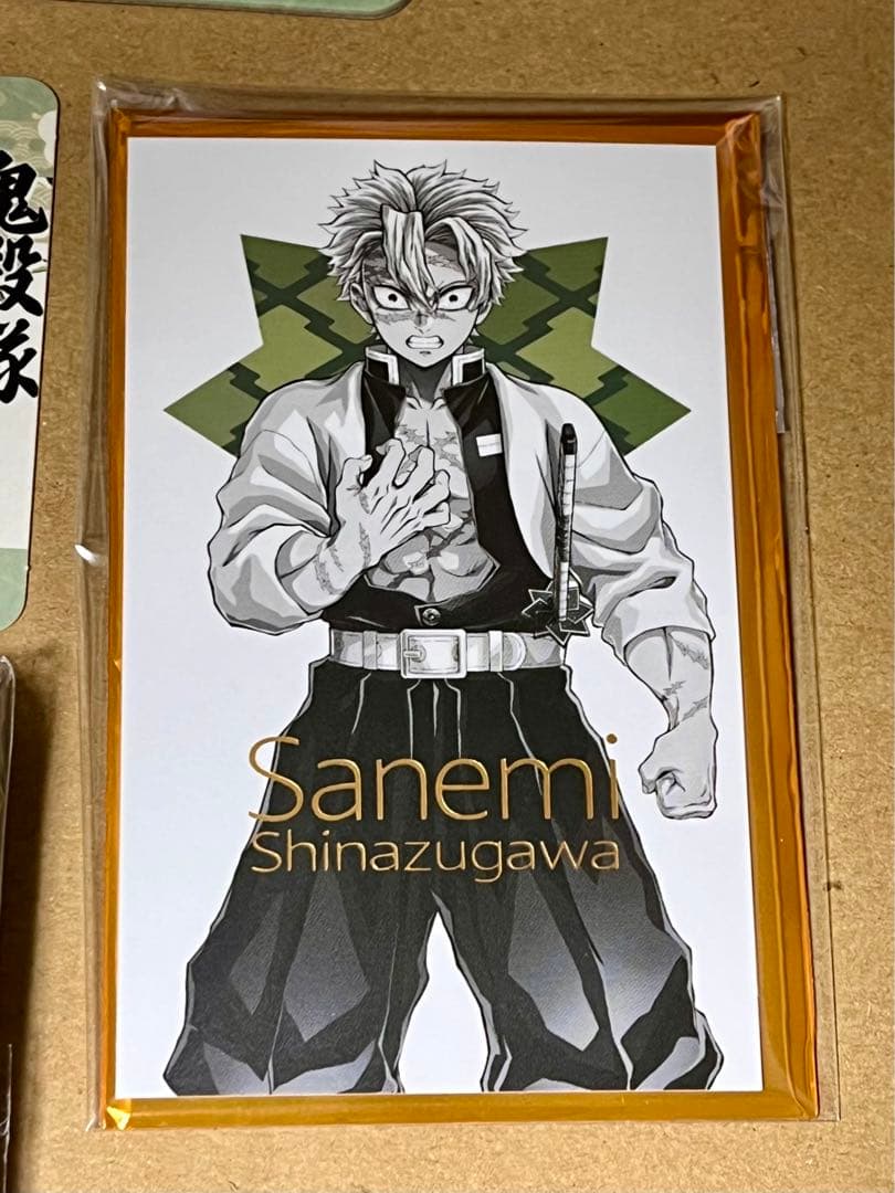 不死川実弥　柱展　鬼滅の刃　マニアック缶バッジ　コースター　カフェ　ノベルティ