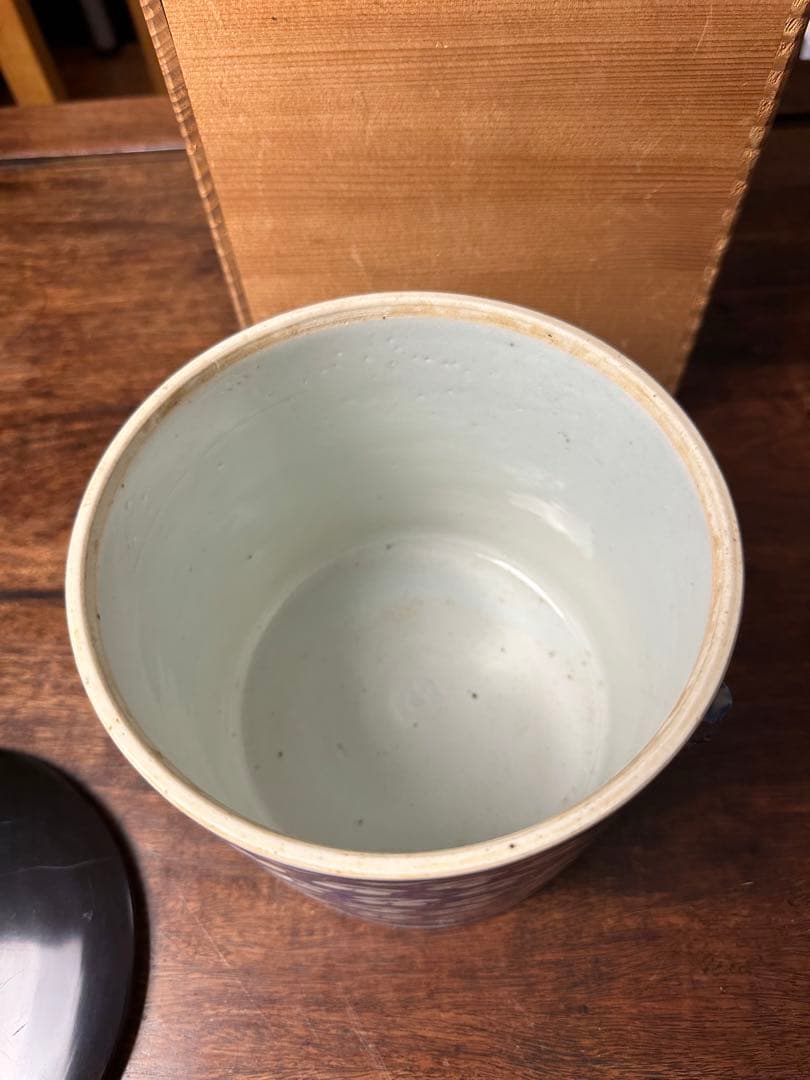 中国清時代　中国陶磁　染付　水指　骨董古美術　コレクション