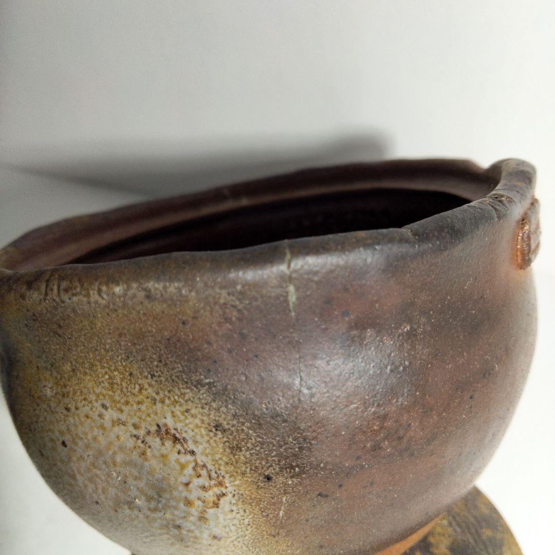 R397-2　備前焼　宝瓶急須　陶印有　D