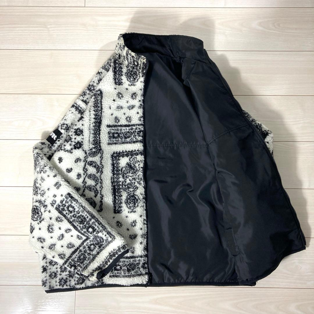 【希少XL】FTC エフティーシー ペイズリー リバーシブル ボアジャケット