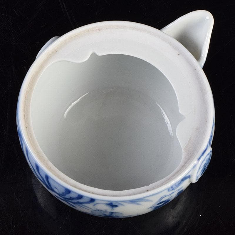 煎茶道具　平戸焼　染付　人物文　宝瓶　V　R9205