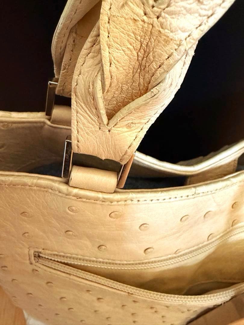 【希少色/レア】JRA公認 オーストリッチ クロコハンドバッグ日本製332