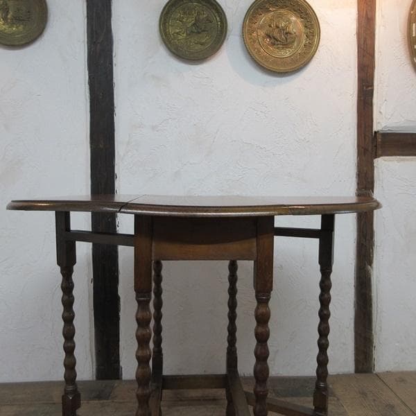 英国 アンティーク 家具 スモールゲートレッグテーブル バタフライ 6139e