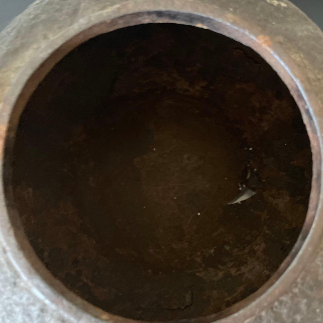 龍文堂　造鉄 ヴィンテージ 鋳鉄 鉄瓶 丸形 茶器