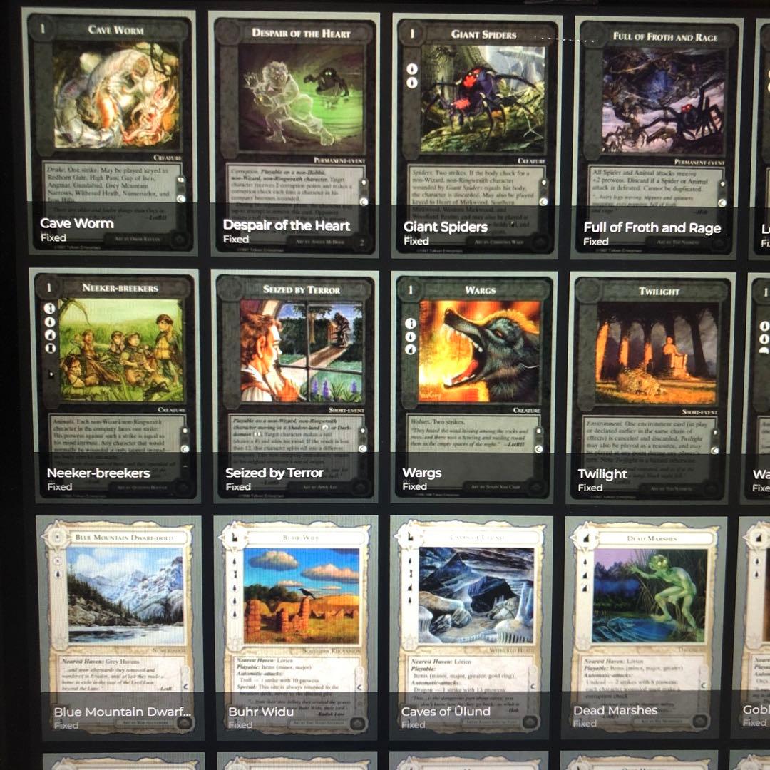 ミドルアース　カード　チャレンジデッキC ccg 指輪物語　希少