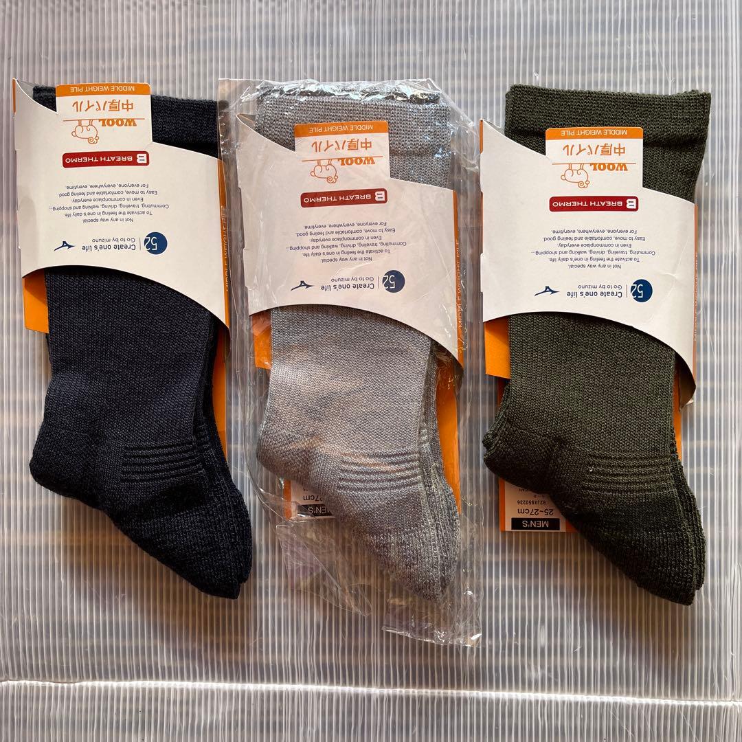 ミズノ　ブレスサーモ　メンズくつ下　まとめ売り35足