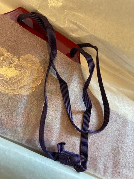 川連漆器　衣紋掛け　着物ハンガー　朱　うるし塗装　天然木　約80㎝