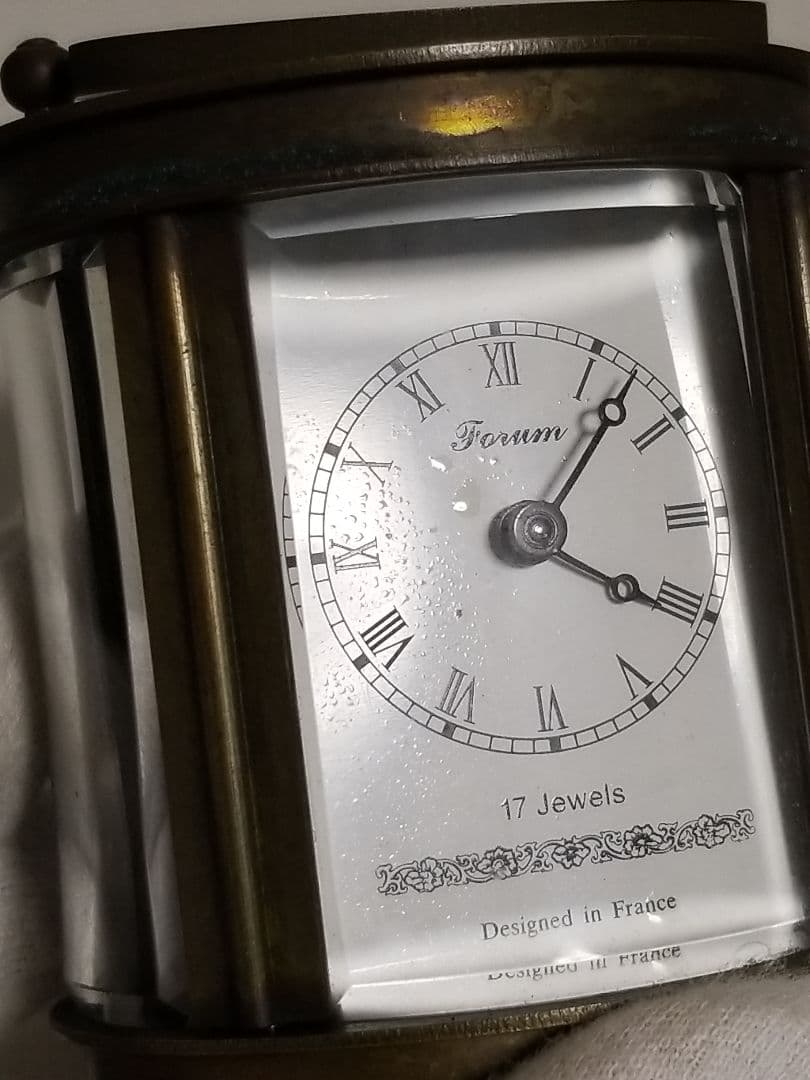 ジャンク品 Forum アンティーク 枕時計 置時計 フランスデザイン