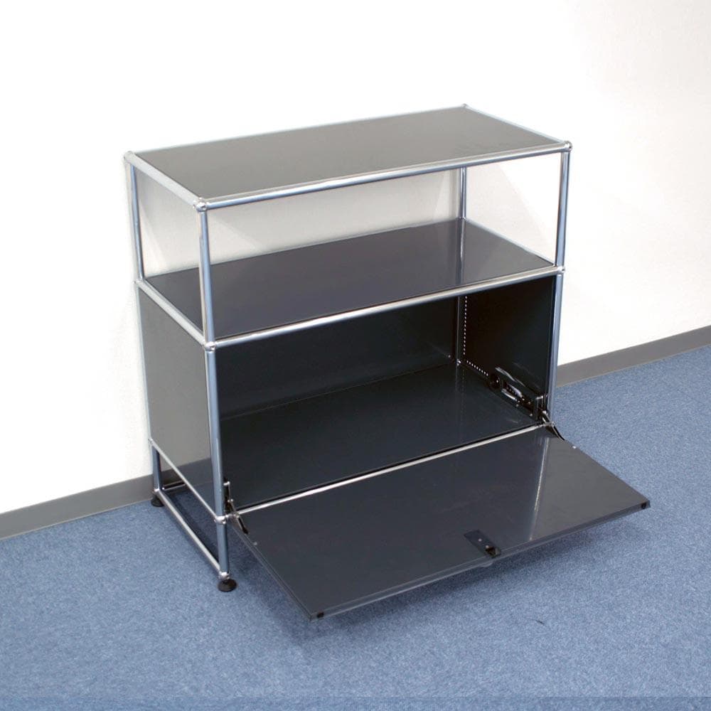 中古 USMハラー｜ キャビネット・サイドボード 1列3段 アントラサイト