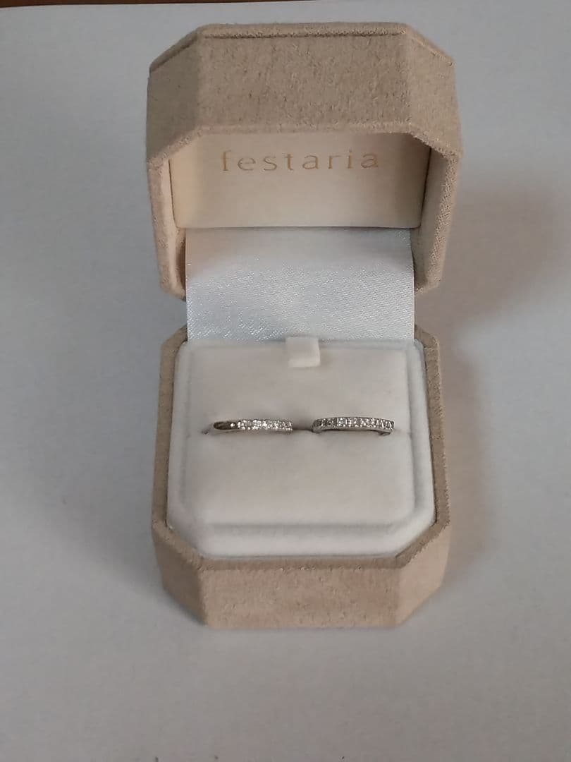 プラチナ950 ダイヤモンドフープピアス festaria