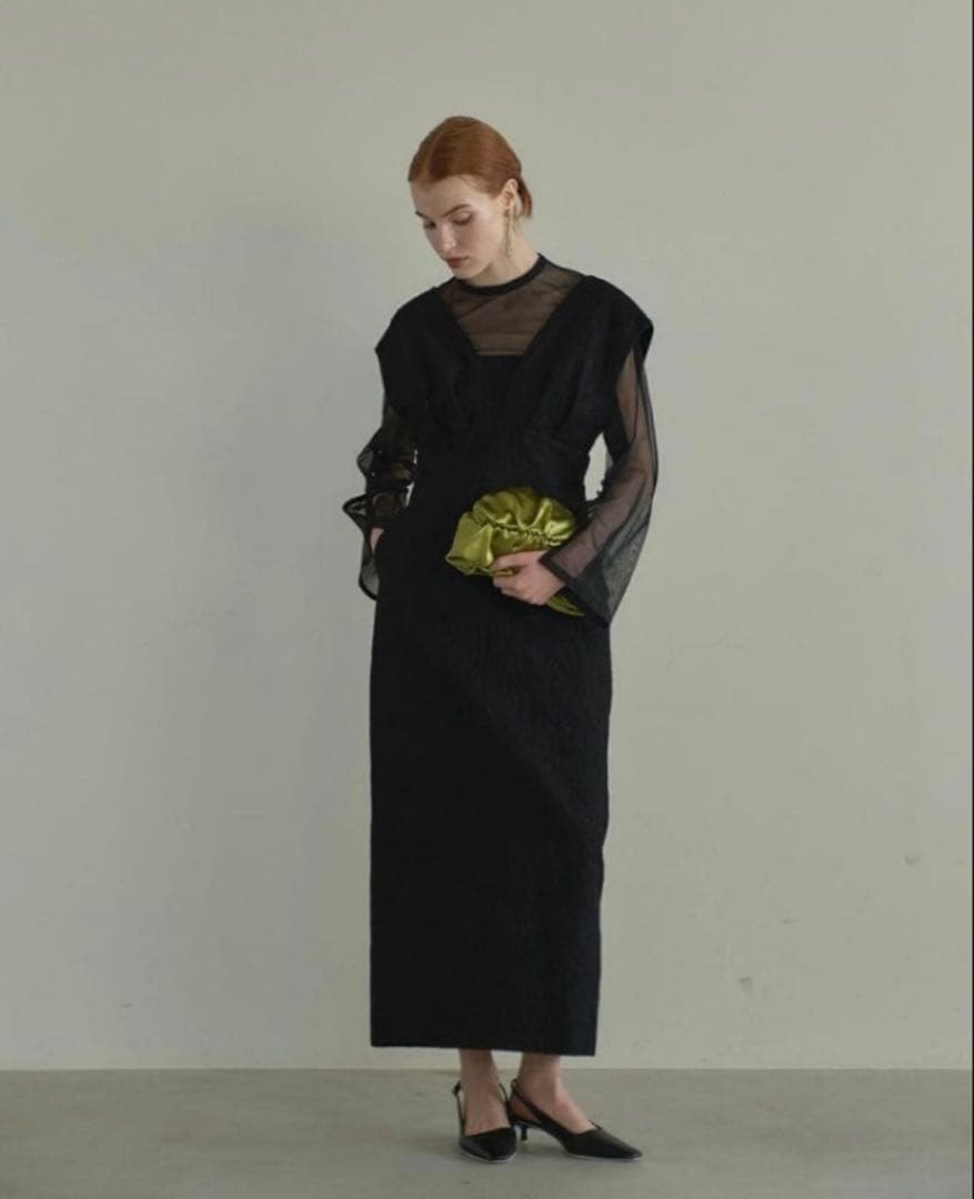 スーツ・フォーマル・ドレス niana V line jacquard dress