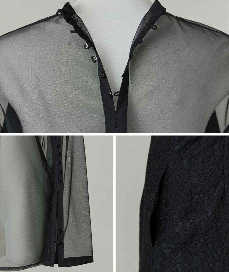 スーツ・フォーマル・ドレス niana V line jacquard dress