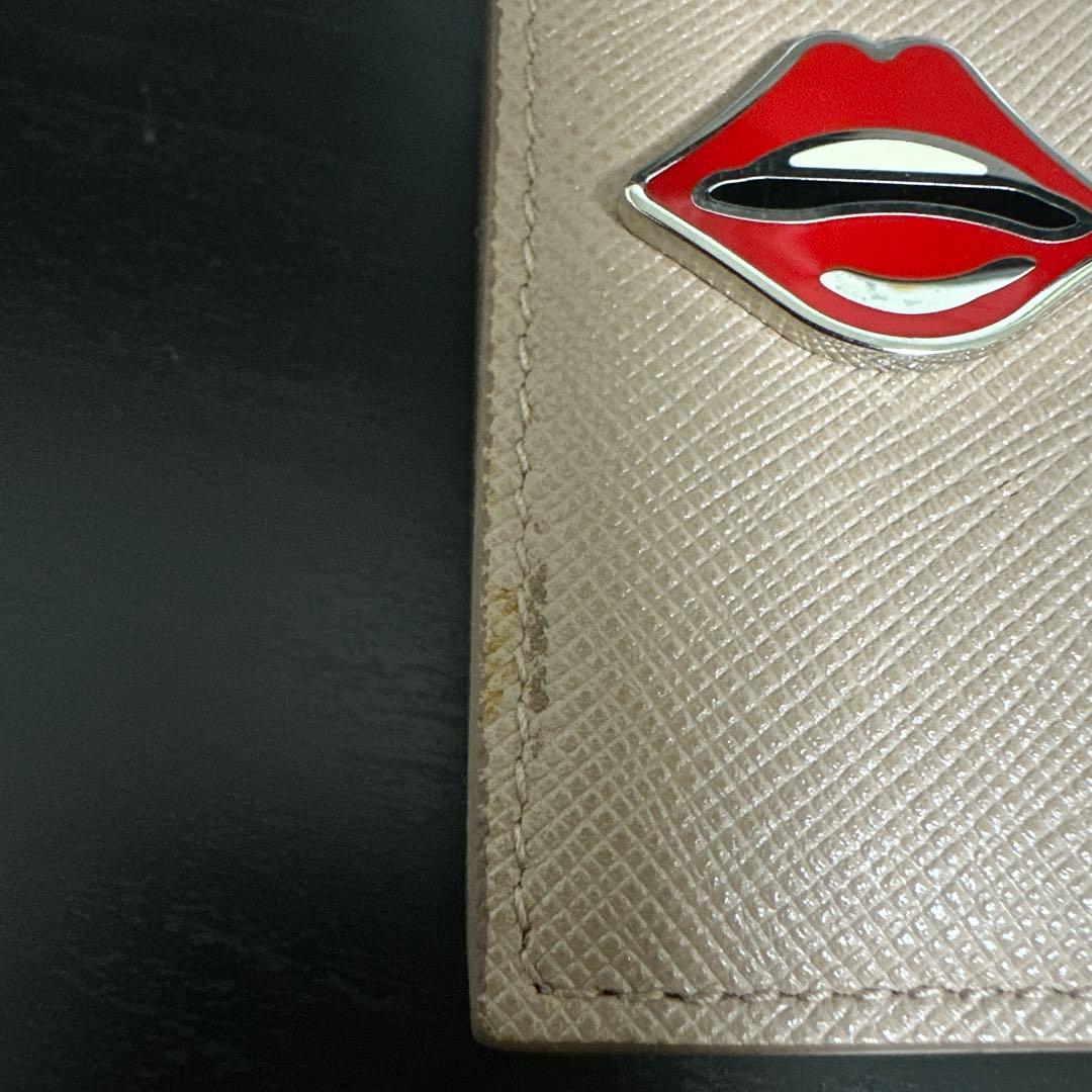 プラダ　PRADA ピンク ベージュ　サフィアーノ