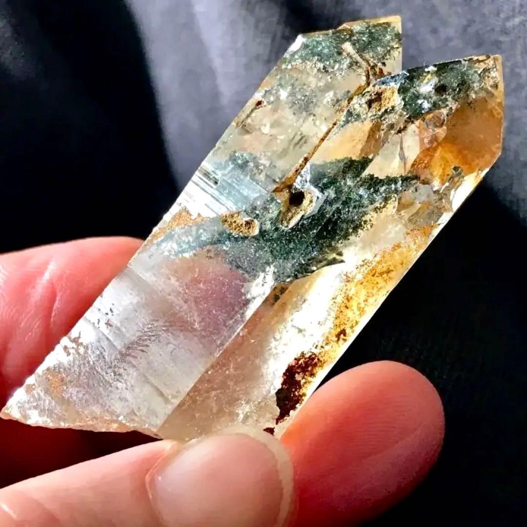 ツインクォーツ★レムリアンシード★161.6ct ★水晶 石英 天然石 透明感