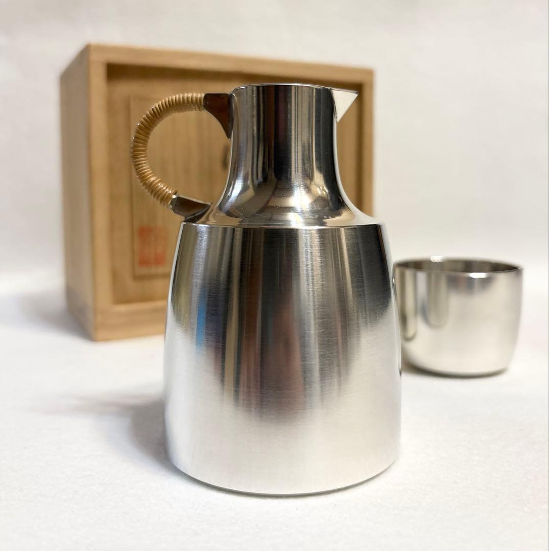 大阪錫器 錫製 酒器 玄武 日本酒 本錫 木箱 徳利 猪口