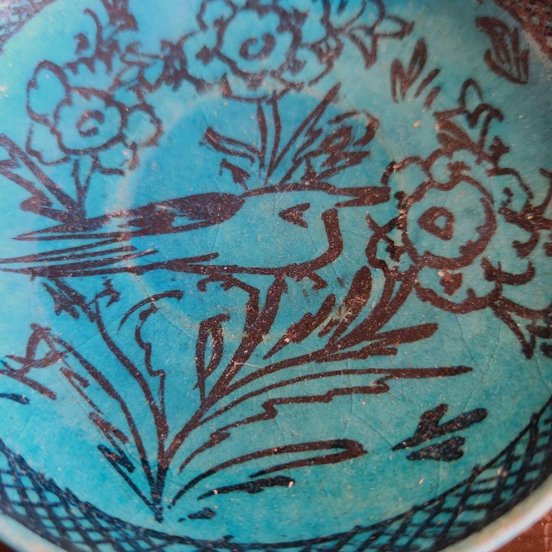 骨董品トルコブルー小皿