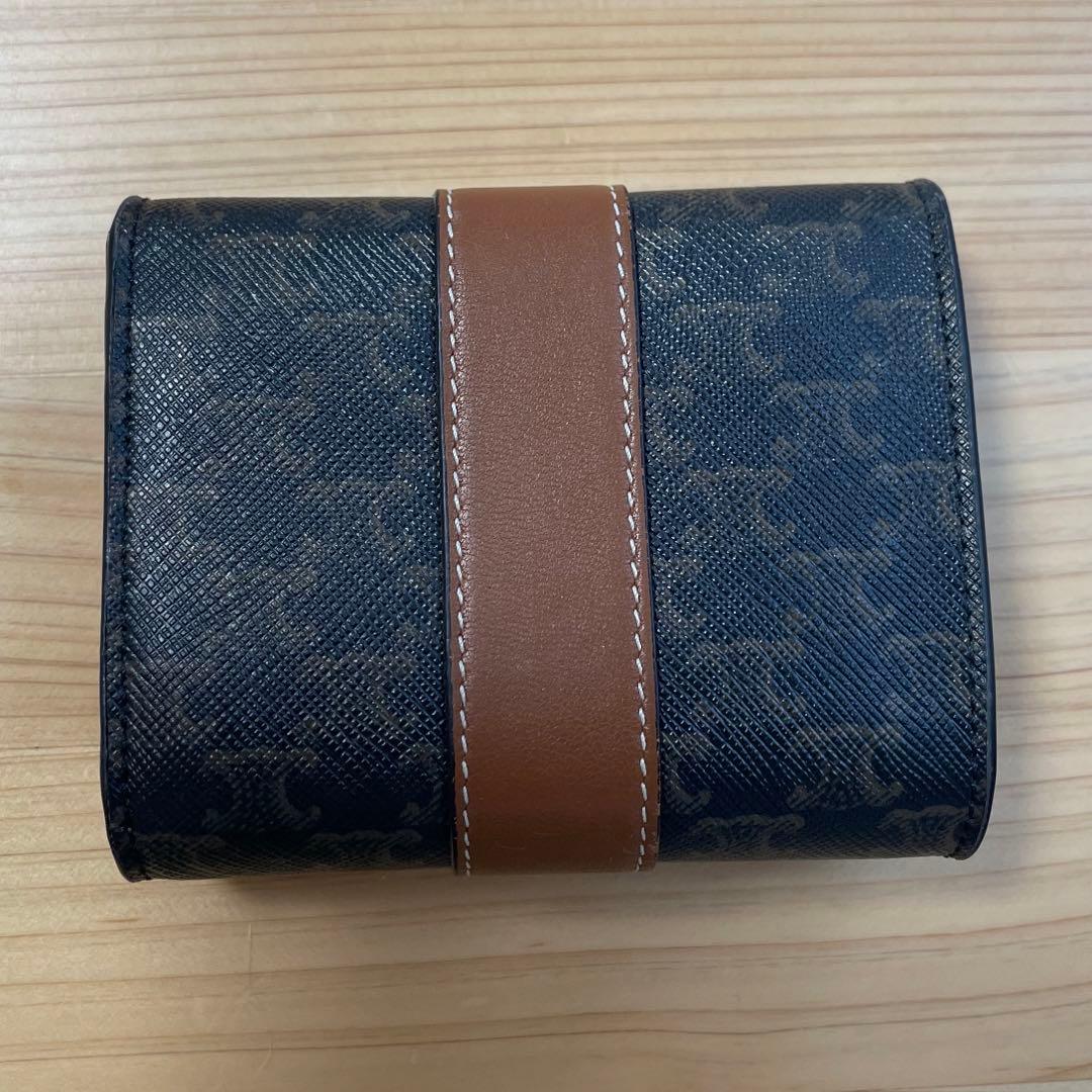 セリーヌ財布　トリンオフキャンバス&ラムスキン