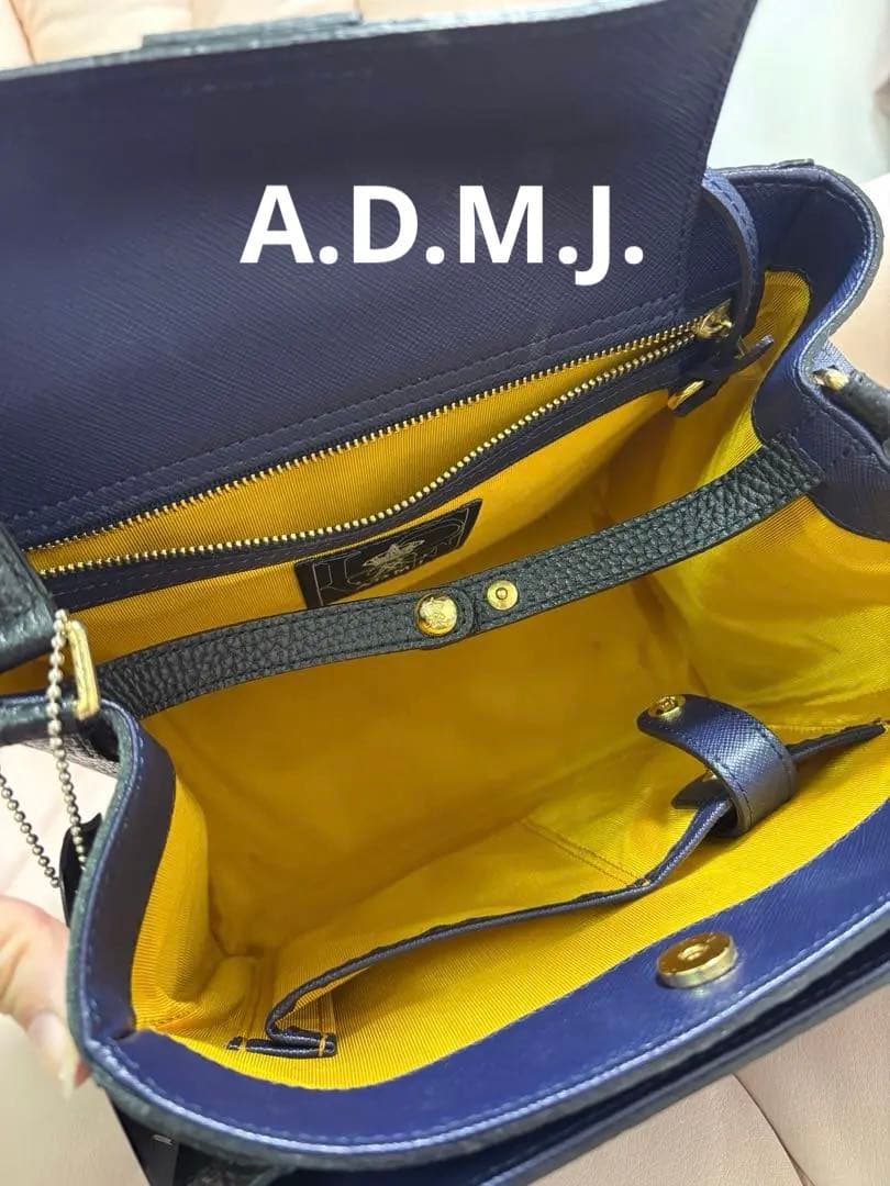 【美品】ADMJ スワロフスキー ハンドバッグ　ショルダー　キラキラ　バッグ