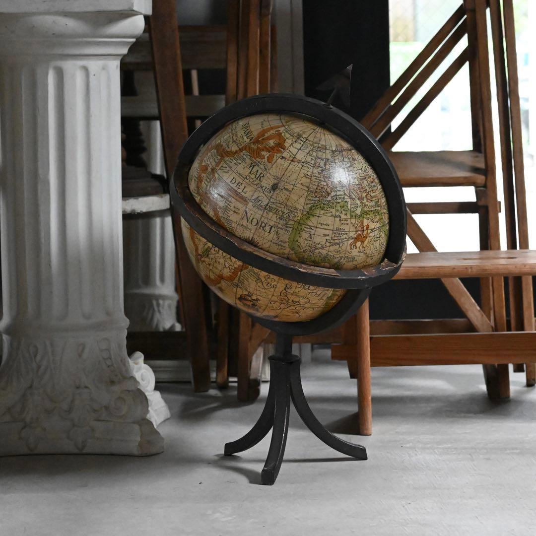 フランス ヴィンテージ 地球儀 高さ約46.5cm インダストリアル