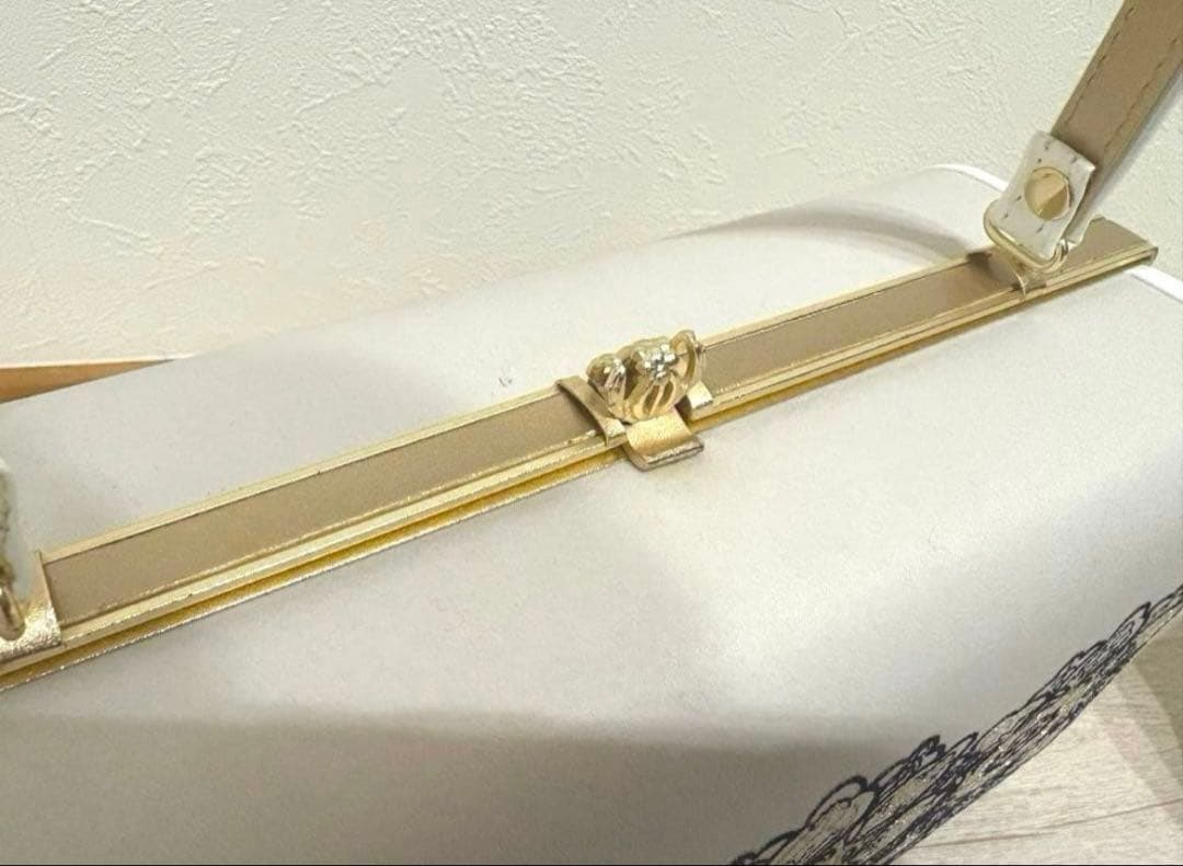 花柄刺繍 和装用バッグと下駄セット