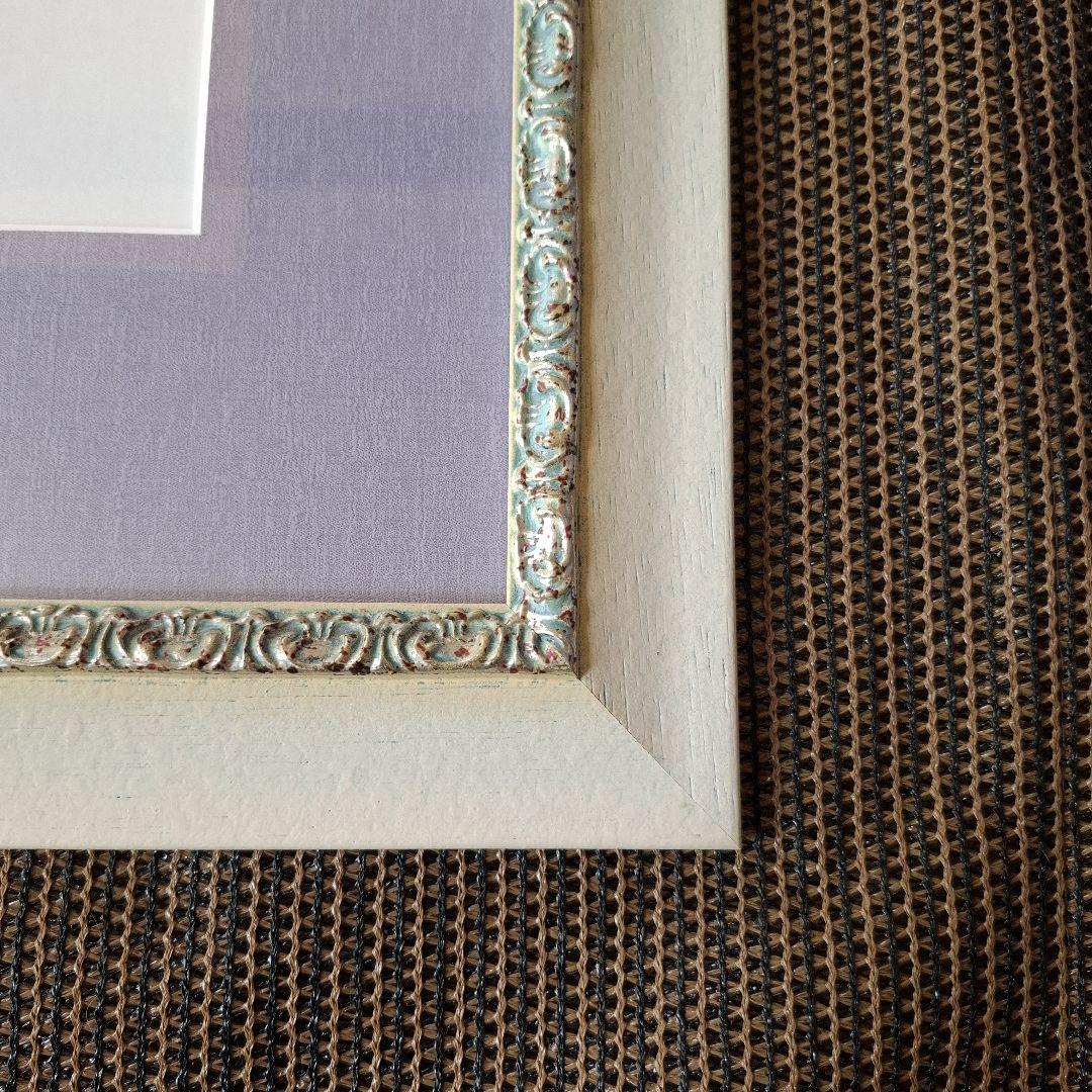 アイボリー フレーム 紫 マット ポスターフレーム　額縁　97×66.5